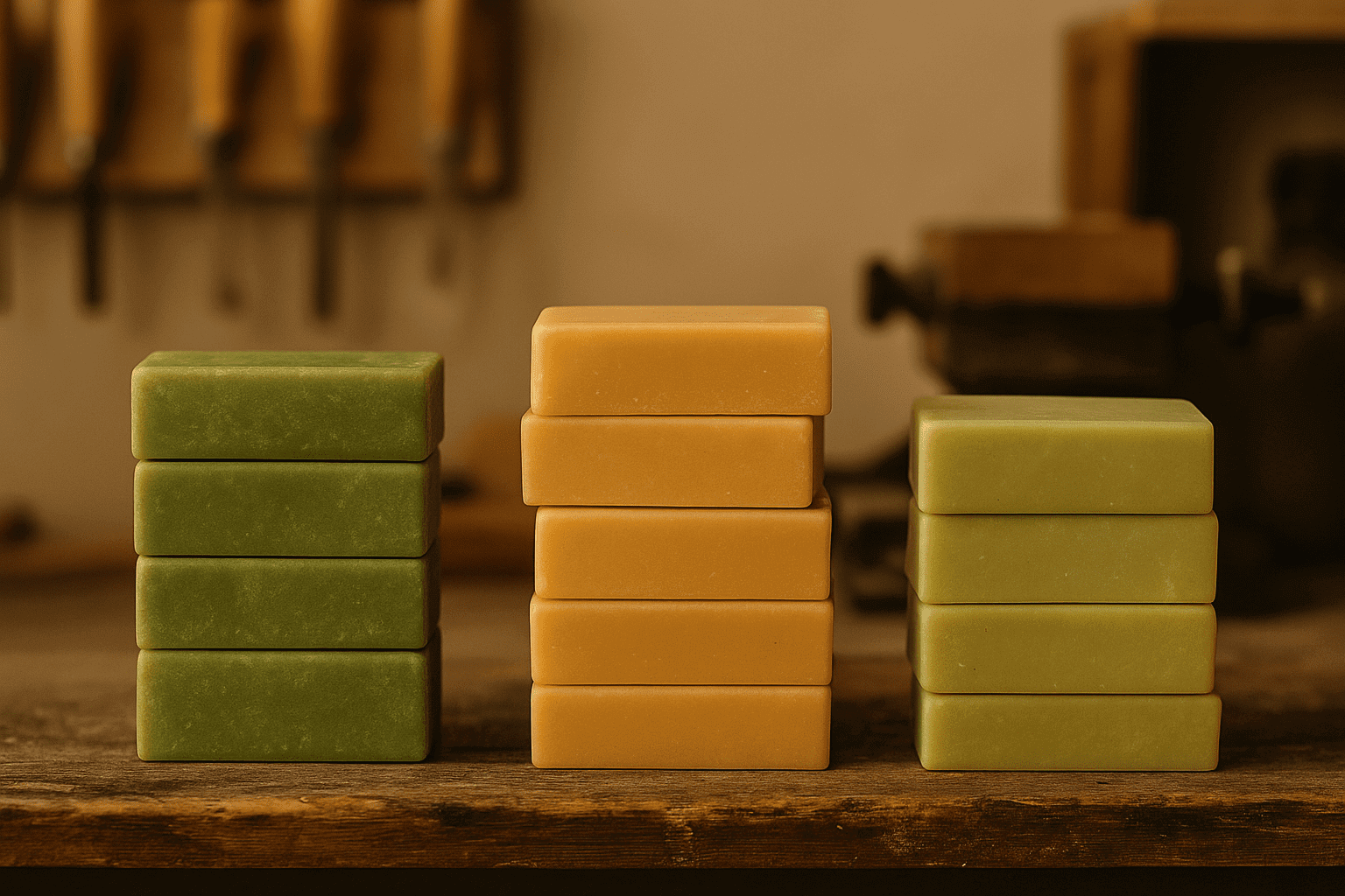Drei Seifenblöcke Prroduktbild