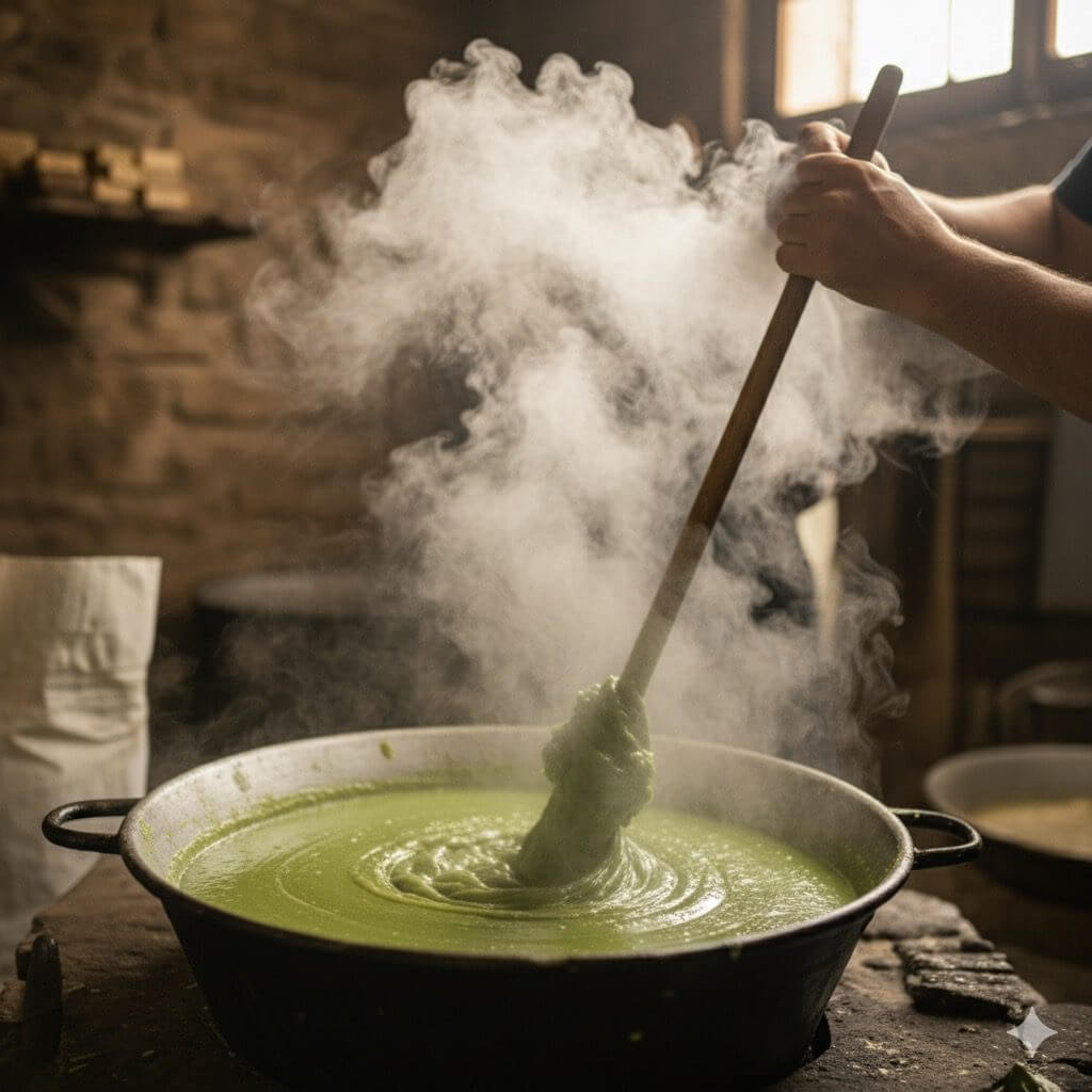 Produktbild vom Kochvorgang bei Herstellung zu Ueber.